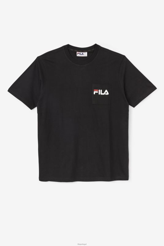 PPH0J397 bug preto/branco/junho FILA fila curtis pocket tee preto/branco/june bug