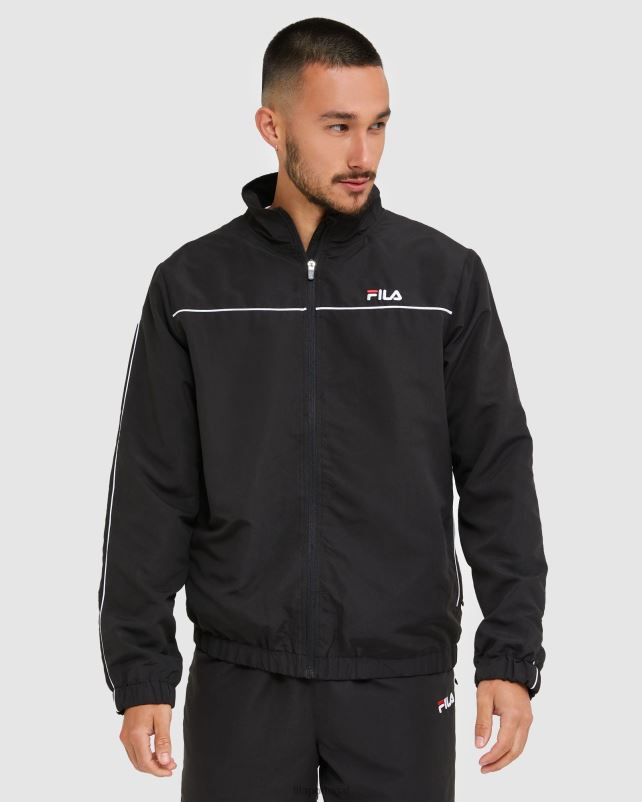 PPH0J2464 preto FILA jaqueta de microfibra masculina fila preta clássica