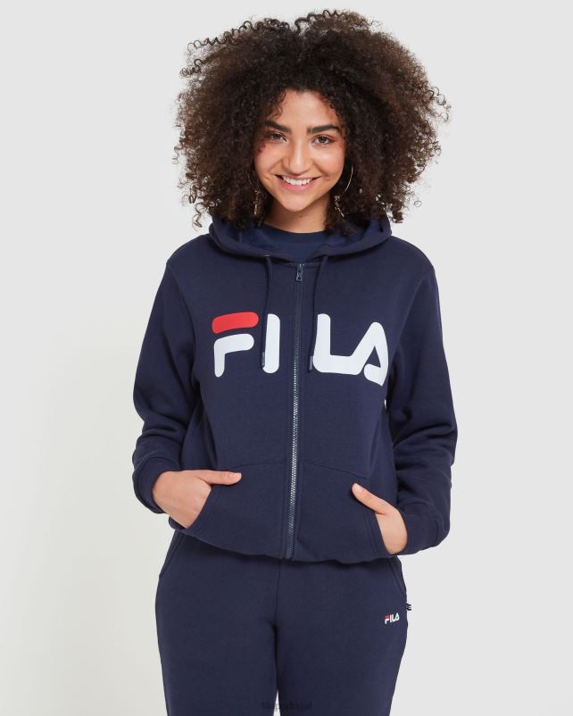 PPH0J2484 nova marinha FILA nova jaqueta zip unissex azul marinho fila