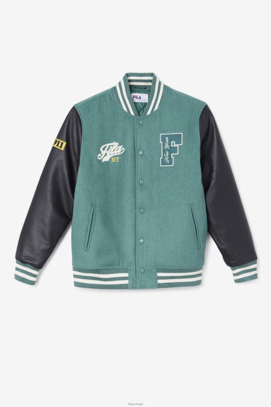 PPH0J764 abeto azul/preto FILA jaqueta josh varsity fila azul spruce/preto