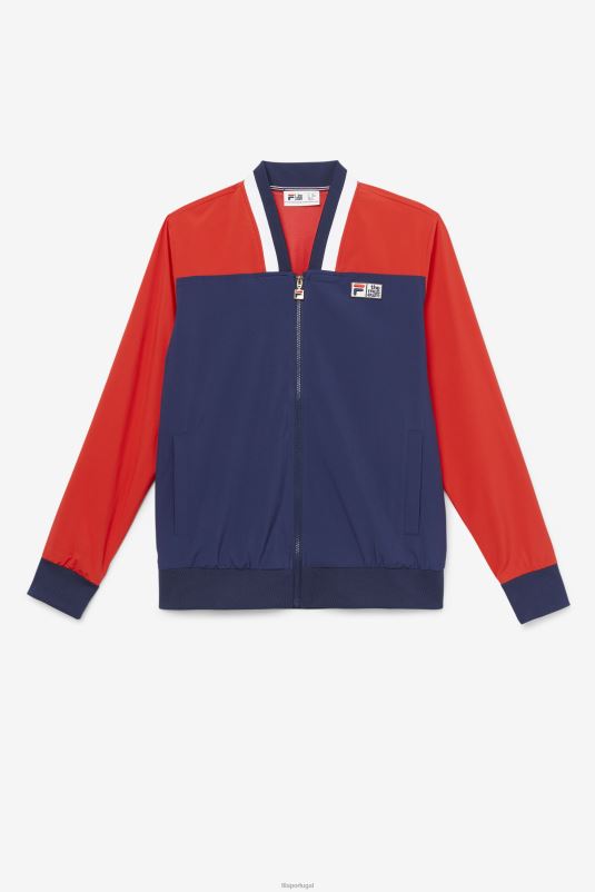 PPH0J834 casaco /vermelho /branco FILA casaco peacoat/vermelho/branco fila x the museu track jacket fila