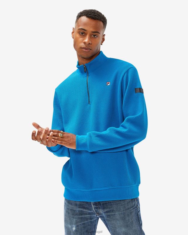 PPH0J2628 azul de míconos FILA emblema mykonos blue masculino 2.0 qtr zip fila