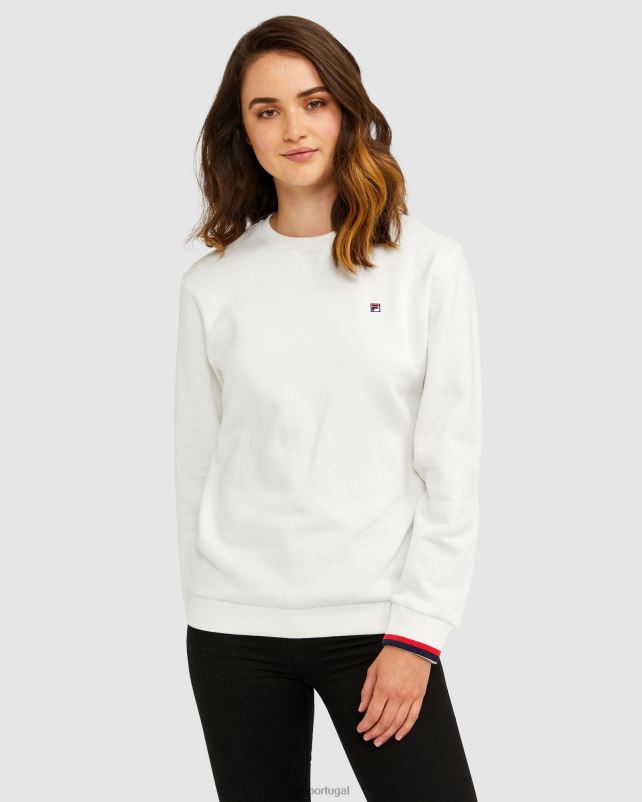 PPH0J2640 asilo branco FILA branco assylum unissex distintivo tripulação fila