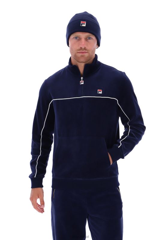 PPH0J3247FILA fila duke veludo 1/4 zip com debrum