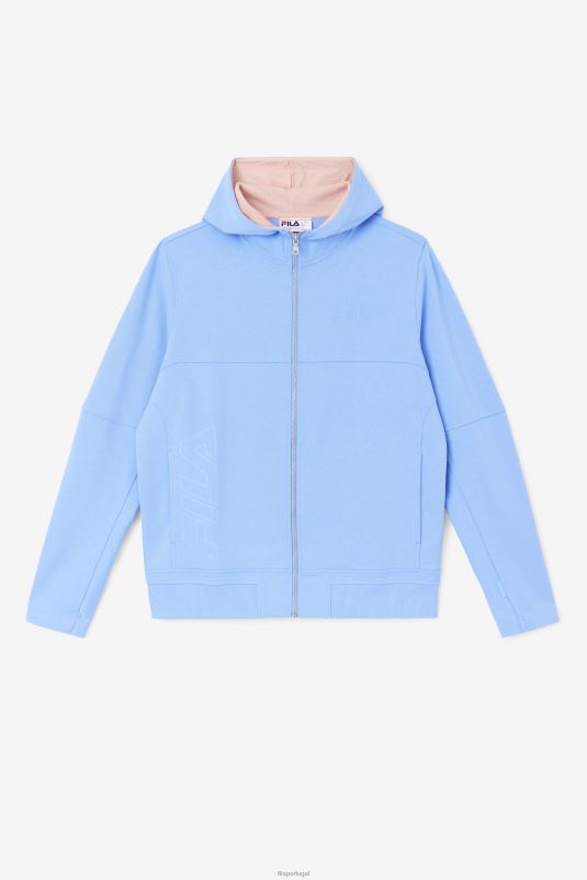 PPH0J457 azul centáurea/nuvem coral FILA fila kayra full zip hoodie azul centáurea/coral cloud