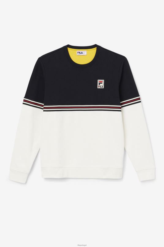 PPH0J470 preto/gardênia/amarelo FILA asha crew fila preto/gardênia/amarelo