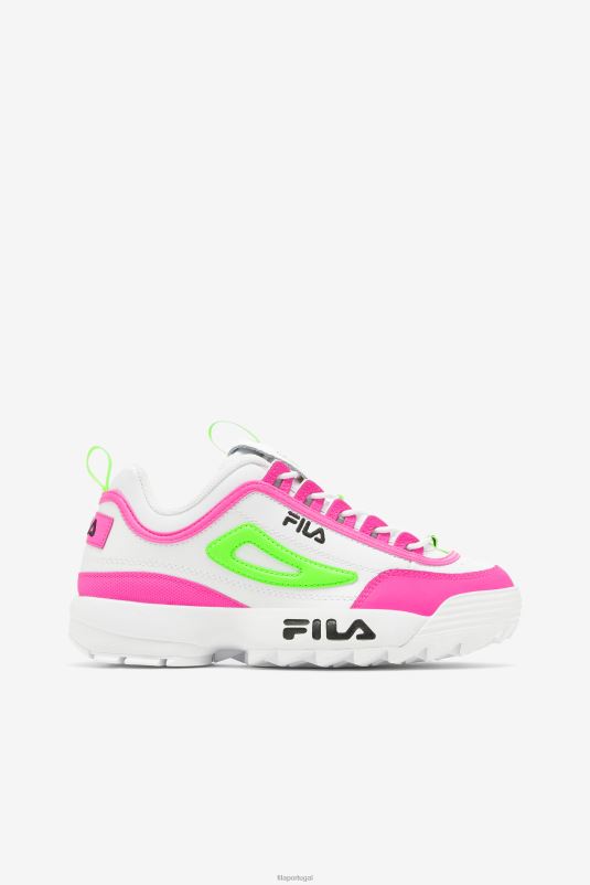 PPH0J1155 branco/rosa/verde FILA fila disruptor 2 premium branco/rosa/verde feminino