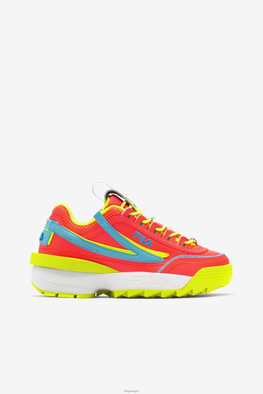 PPH0J1176 coral ardente/amarelo/anchova FILA disruptor 2 exp fila feminino coral/amarelo/azul