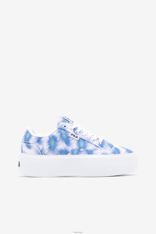 PPH0J1324 cobalto brilhante/azul tempestade/branco FILA Fila Bright Cobalt/Storm Blue/White Sandblast Oversole Tie Dye Feminino