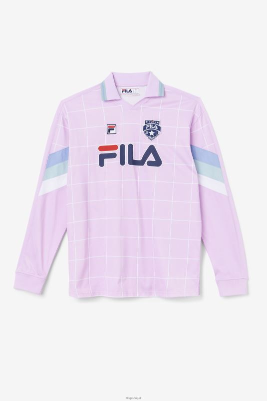 PPH0J1378 orquídea/branco/éter FILA camisa de goleiro fila orquídea/branca/éter zorra