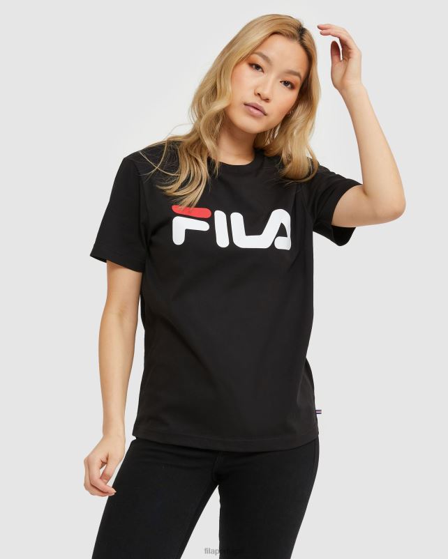 PPH0J2434 preto FILA camiseta fila preta clássica unissex