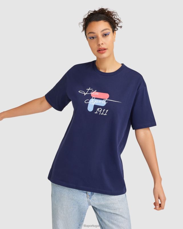 PPH0J2836 nova marinha FILA camiseta fila cinzia feminina
