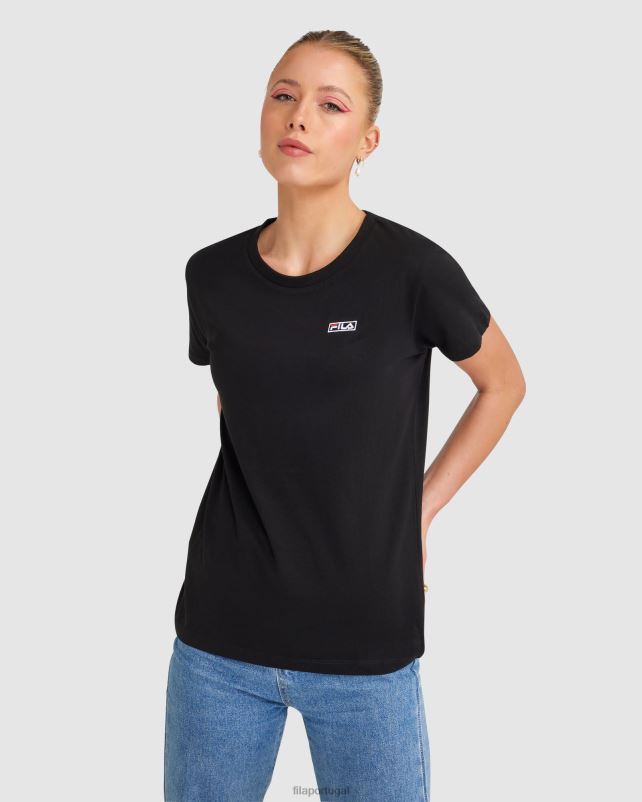 PPH0J2847 preto FILA camiseta fila preta feminina
