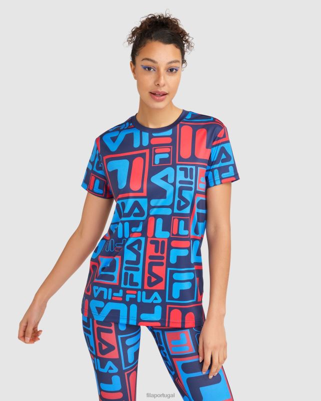 PPH0J2854 nova marinha FILA camiseta fila feminina anja