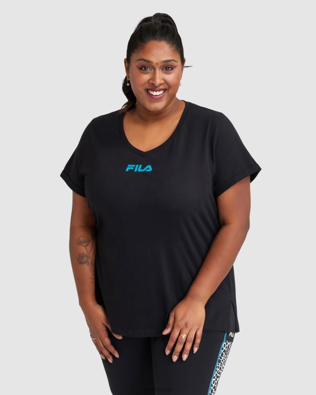 PPH0J2858 preto FILA camiseta rebecca feminina fila preta