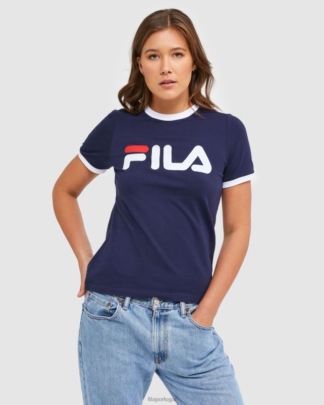 PPH0J2902 nova marinha FILA camiseta fila new Navy Classic feminina