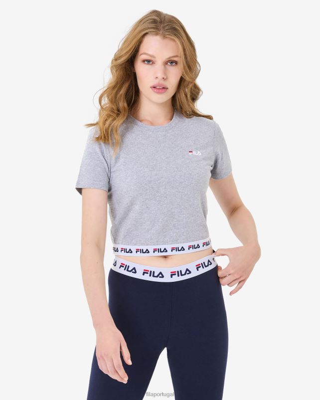 PPH0J2941 mármore cinza FILA camiseta fila sage cropped cinza marle