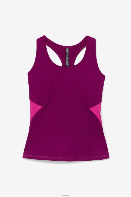 PPH0J1875 roxo magenta/rosa brilhante FILA regata fila uplift aberta racerback magenta roxo/rosa brilhante
