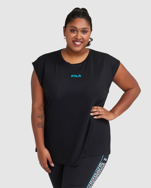 PPH0J2853 preto FILA regata rebecca feminina fila preta