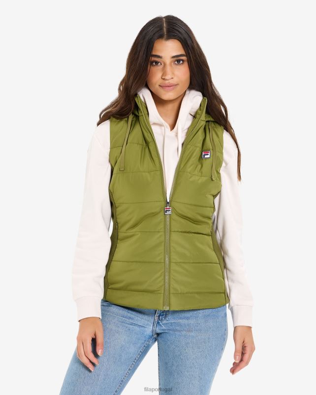 PPH0J2973 Oliva FILA colete feminino olive fila iranga puff