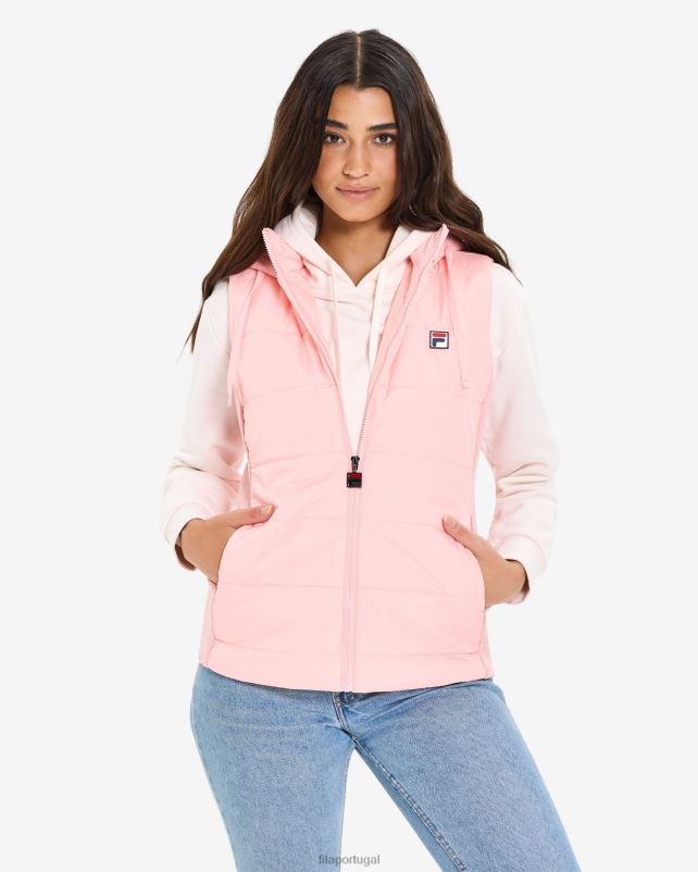 PPH0J2975 rosa pálido FILA colete iranga puff feminino fila rose pálido