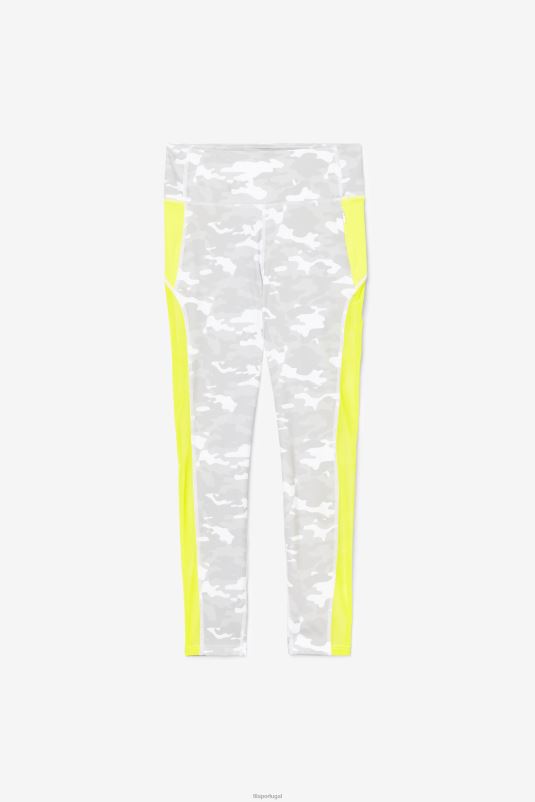 PPH0J1967 branco/enxofre FILA forza contraste 7/8 leggings branco/enxofre fila