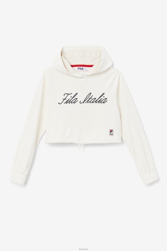 PPH0J1500 gardênia/preta FILA gardênia/preto sofia moletom com capuz fila