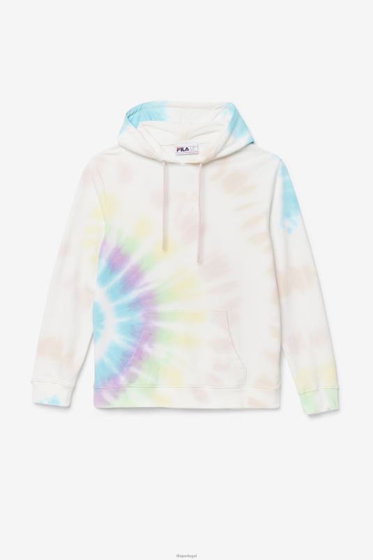 PPH0J1528 tie-dye creme duplo FILA fila double cream tie dye aerolynn tie dye moletom com capuz