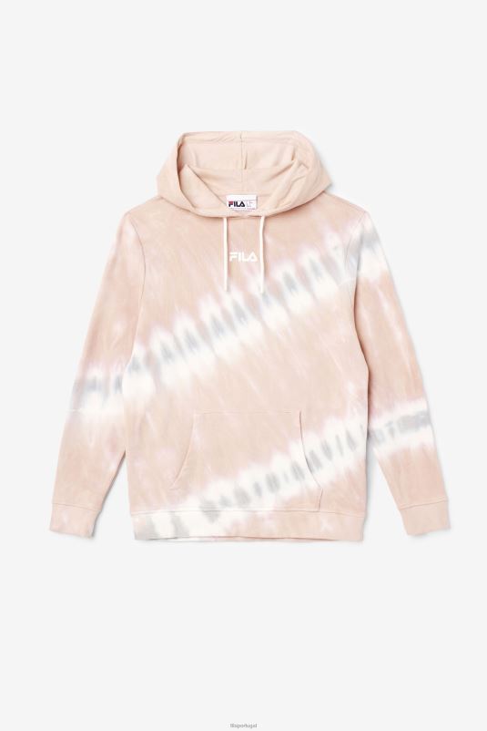 PPH0J1531 gardênia/bloco branco/belga FILA fila aerolynn tie dye moletom com capuz gardênia/branco/bloco belga