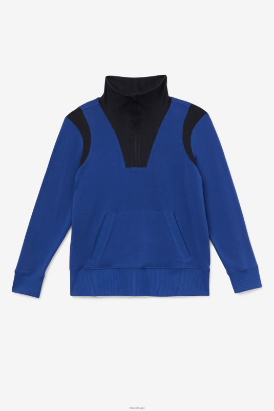 PPH0J1893 peônia da marinha FILA azul marinho peônia fila fi-lux half zip