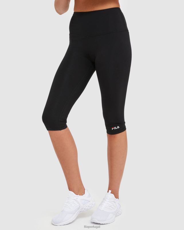 PPH0J2876 preto FILA meia capri feminina clássica fila preta