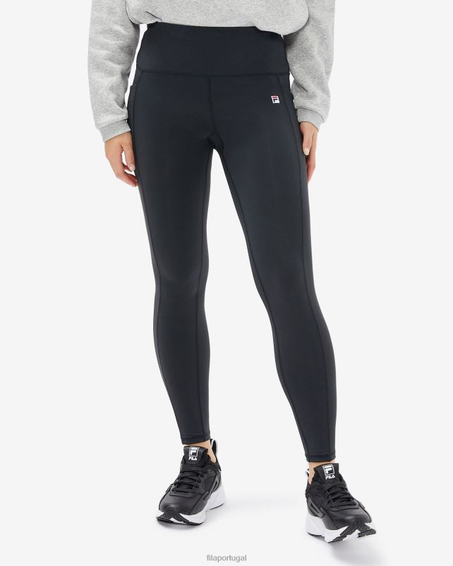 PPH0J2982 preto FILA emblema feminino preto fila 2.0 tight