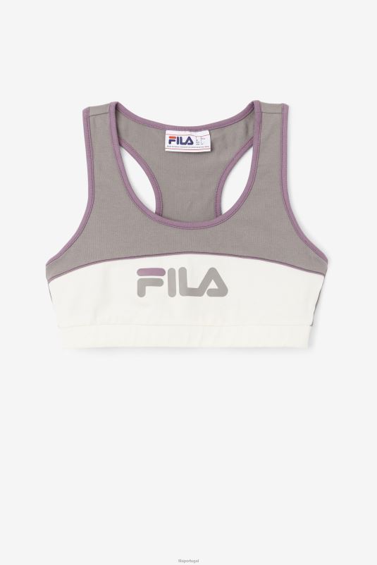 PPH0J1437 níquel escovado FILA top de sutiã fila kairi em níquel escovado