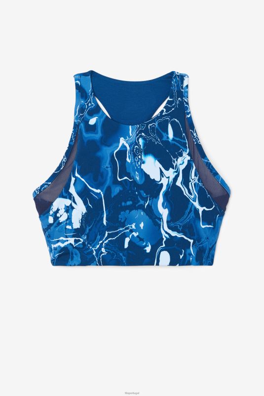 PPH0J1799 mármore marinho FILA sutiã esportivo uplift t-back fila de mármore marinho