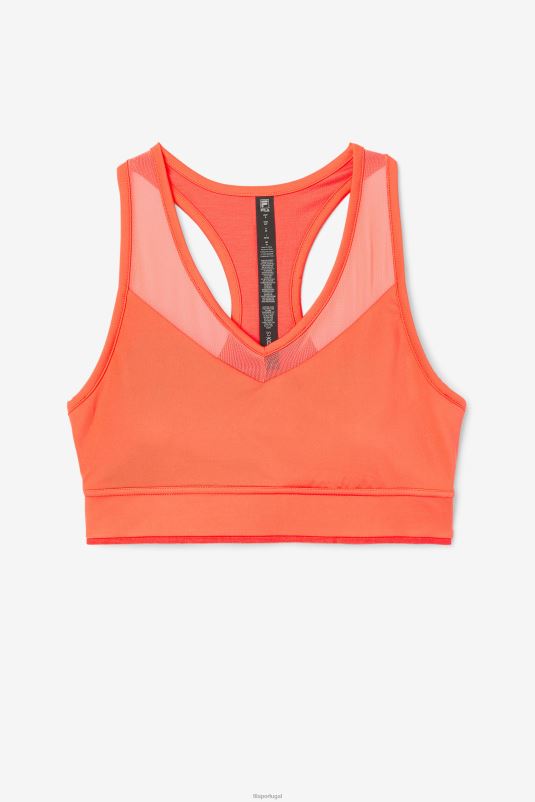 PPH0J1806 coral quente FILA top de sutiã racerback coral uplift fila