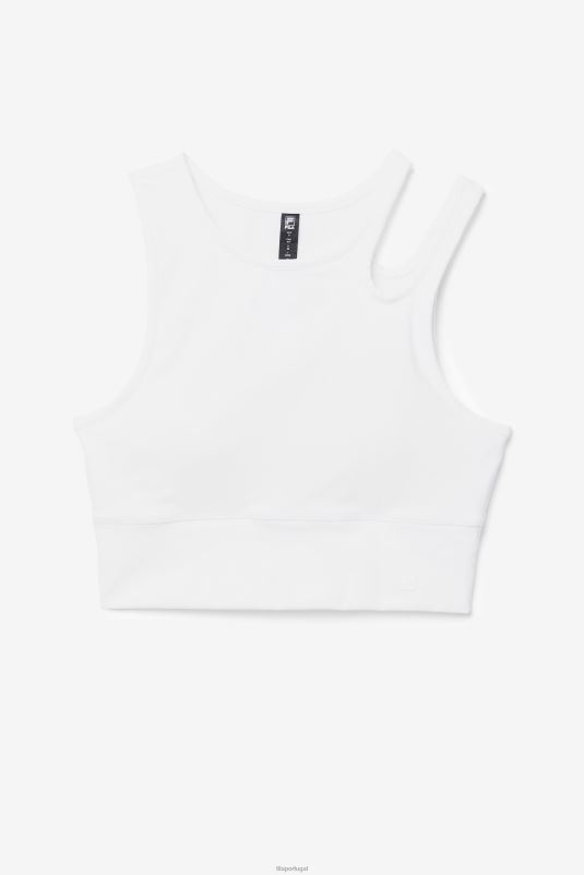 PPH0J1823 branco FILA uplift fatia crop bra top fila branco